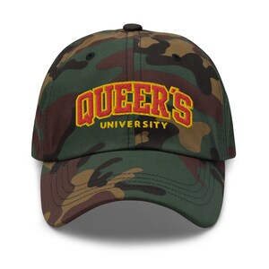 Queer&#39;s University Embroidered Dad hat | Gay College Cap | LGBTQ Hat | LGBTQ Valentine&#39;s Day Gifts