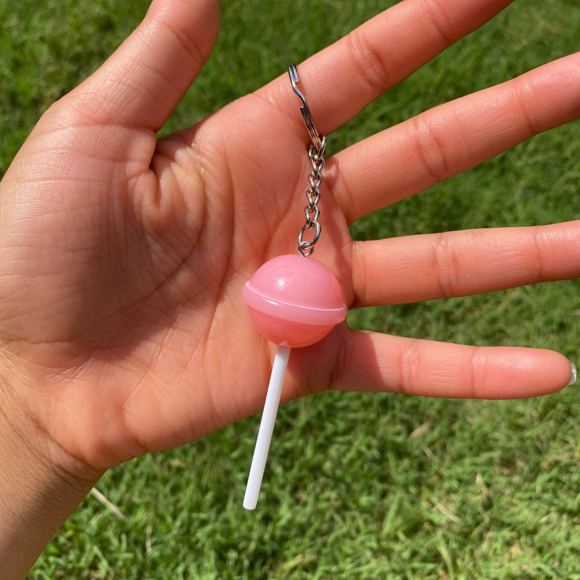 Pink lollipop keychain candy accessories food accessories  etsy