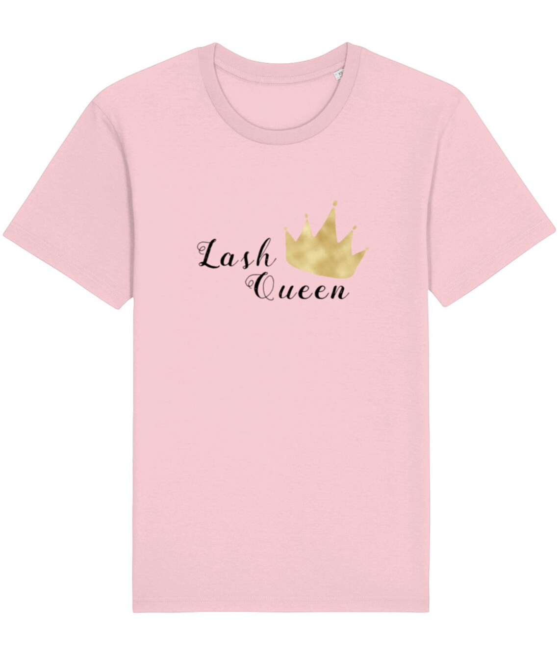 Lash Queen with Gold Crown Design on White T Shirt | Etsy