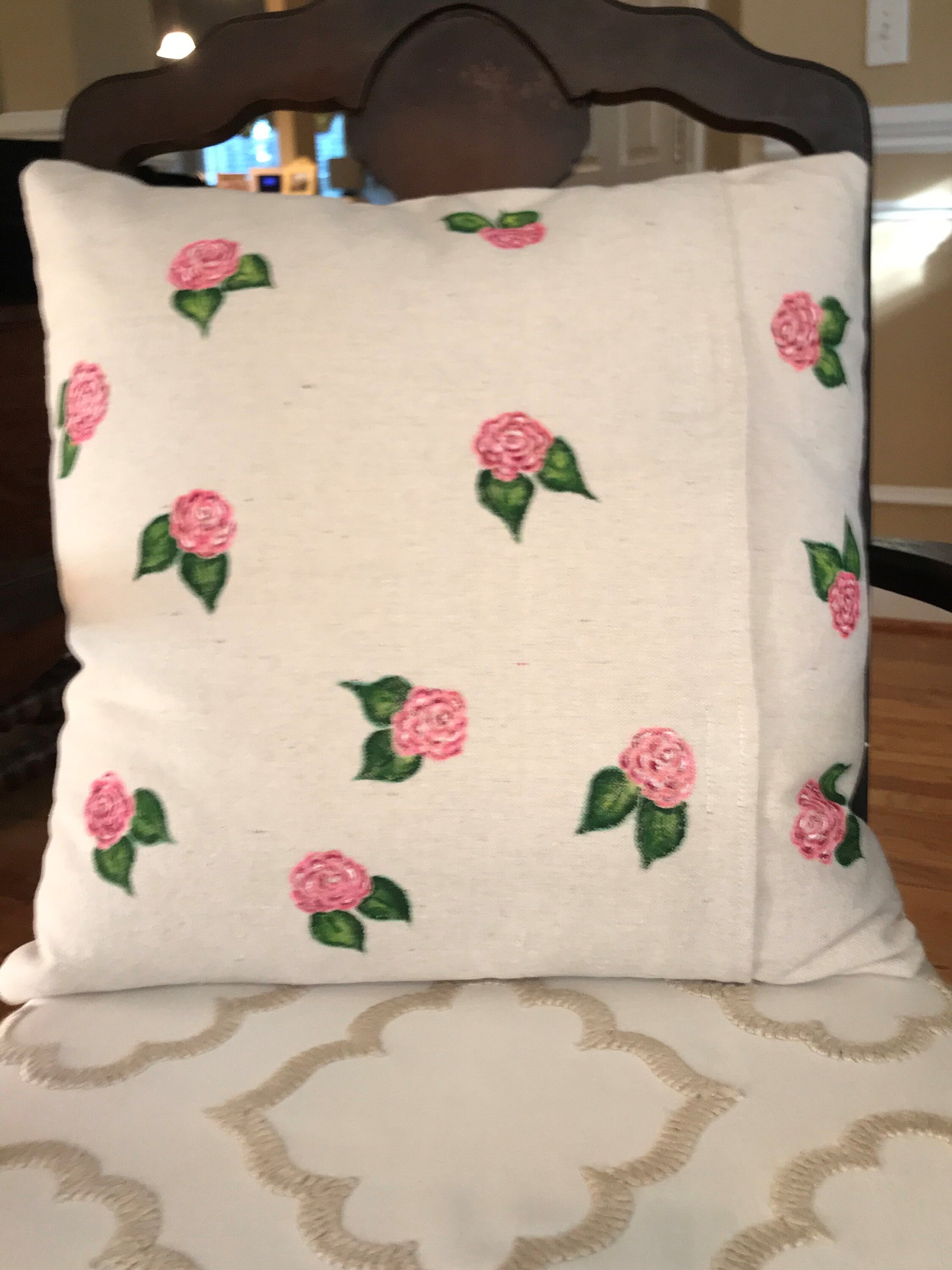 Home Decor Throw Pillow Shabby Chic Decor Floral Pillow Etsy