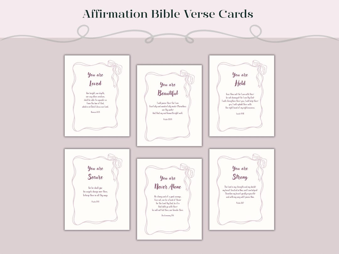 Scripture Affirmation Cards – You Are Loved Set | Christian ...