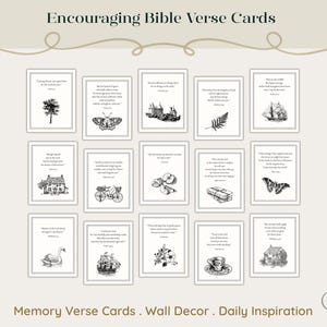 Encouraging KJV Bible Verse Cards | Faith Scripture Notecards | Gift for Christian Friend | Printable PDF