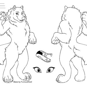 Wolf Fursona Base - PSD File