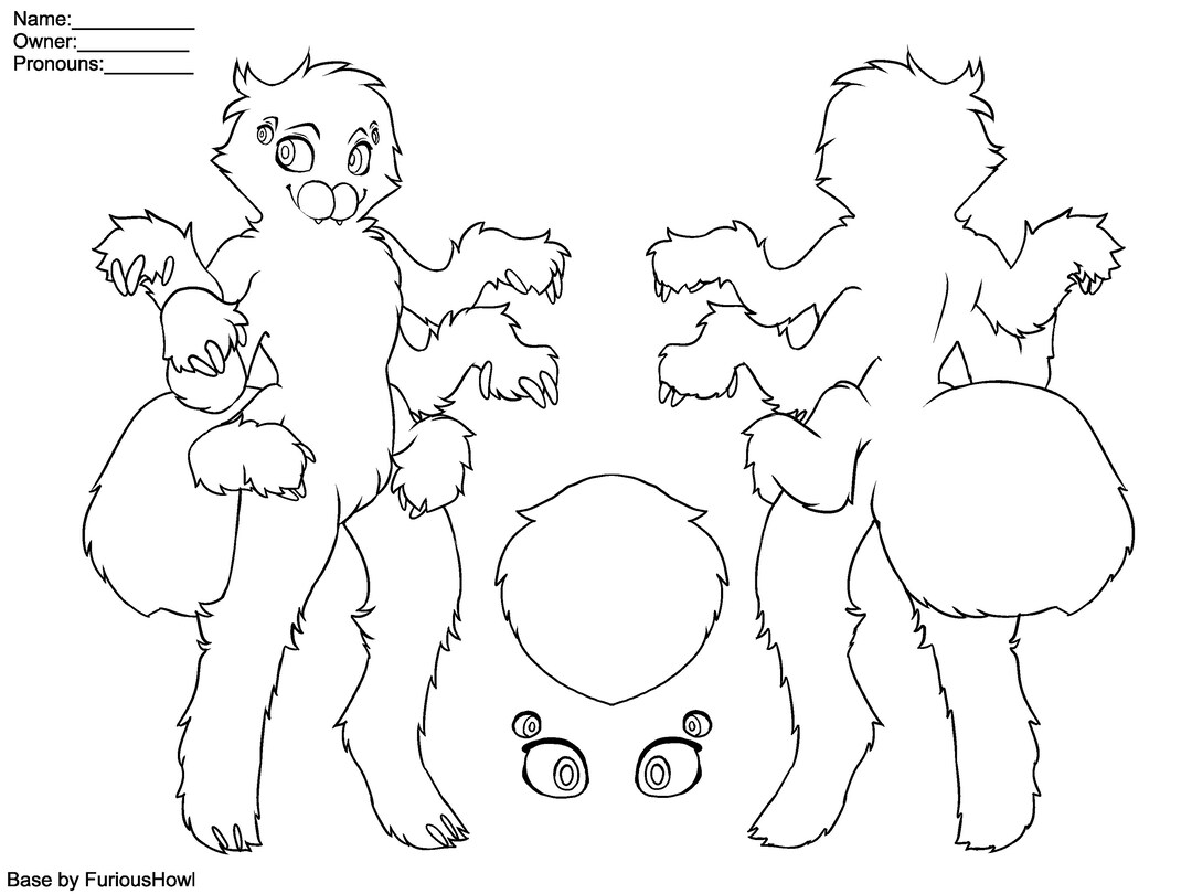 Jumping Spider Fursona Base PSD File Etsy