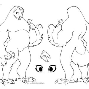 Male Tyto Fursona Base - PSD File