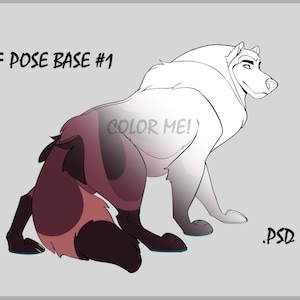 Wolf Pose Base #1 (PSD file)