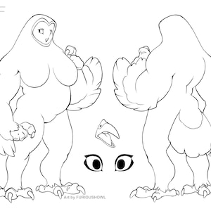 MS Paint Friendly!  - Female Tyto Base - PNG File