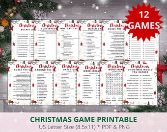 Christmas Game Printable, Christmas Game Bundle, Christmas Game for Families, Office Christmas Party Games, Christmas Activity Printable