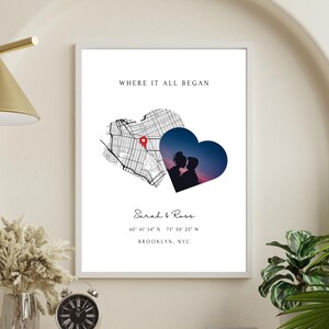 Personalized Where It All Began Print, Long Relationship Gift, Gift for Him, Gift For Her, Anniversary Gift, Engagement Gift, Couple Gift