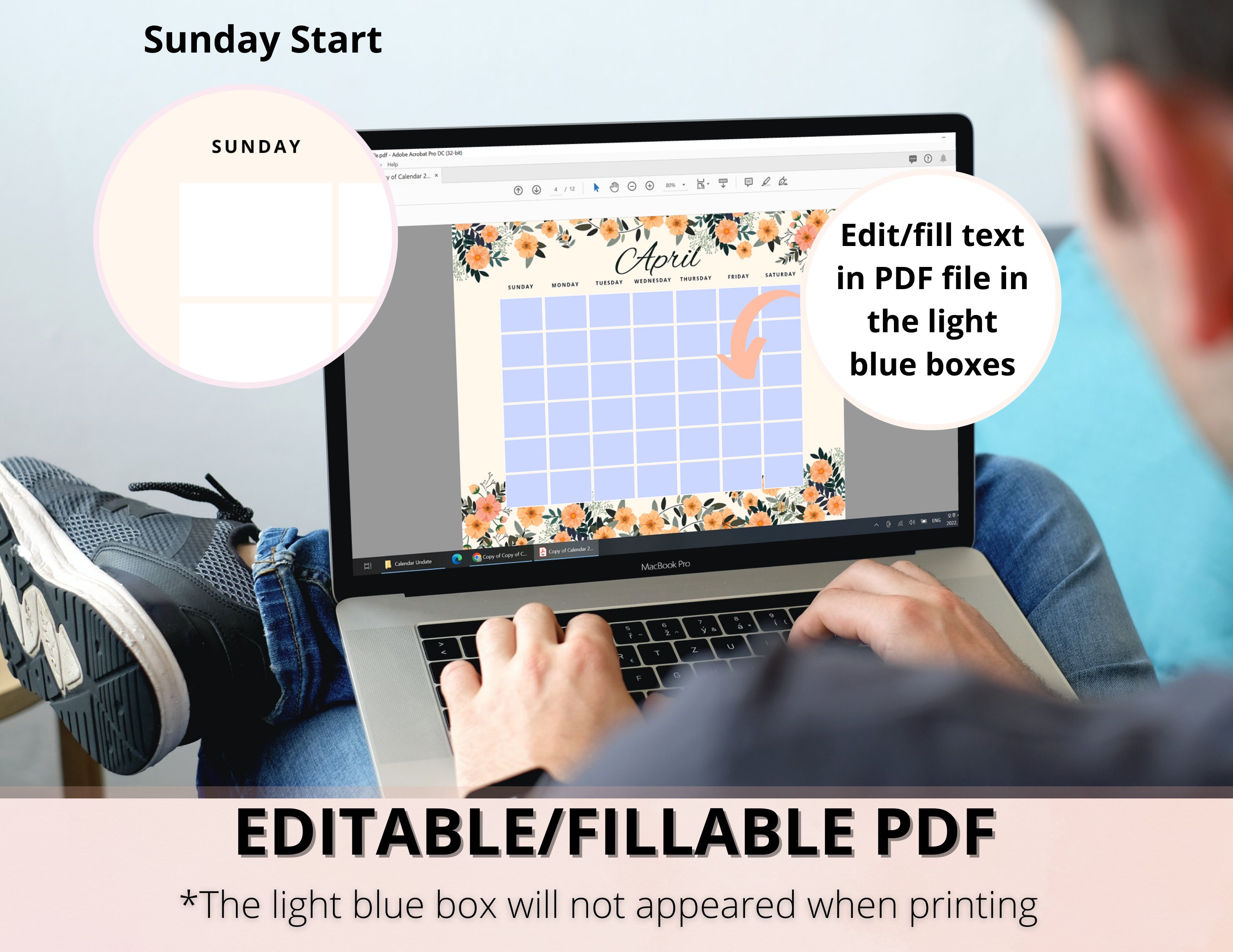 Editable monthly calendar 2023 2024 12 month calendar 2024 etsy
