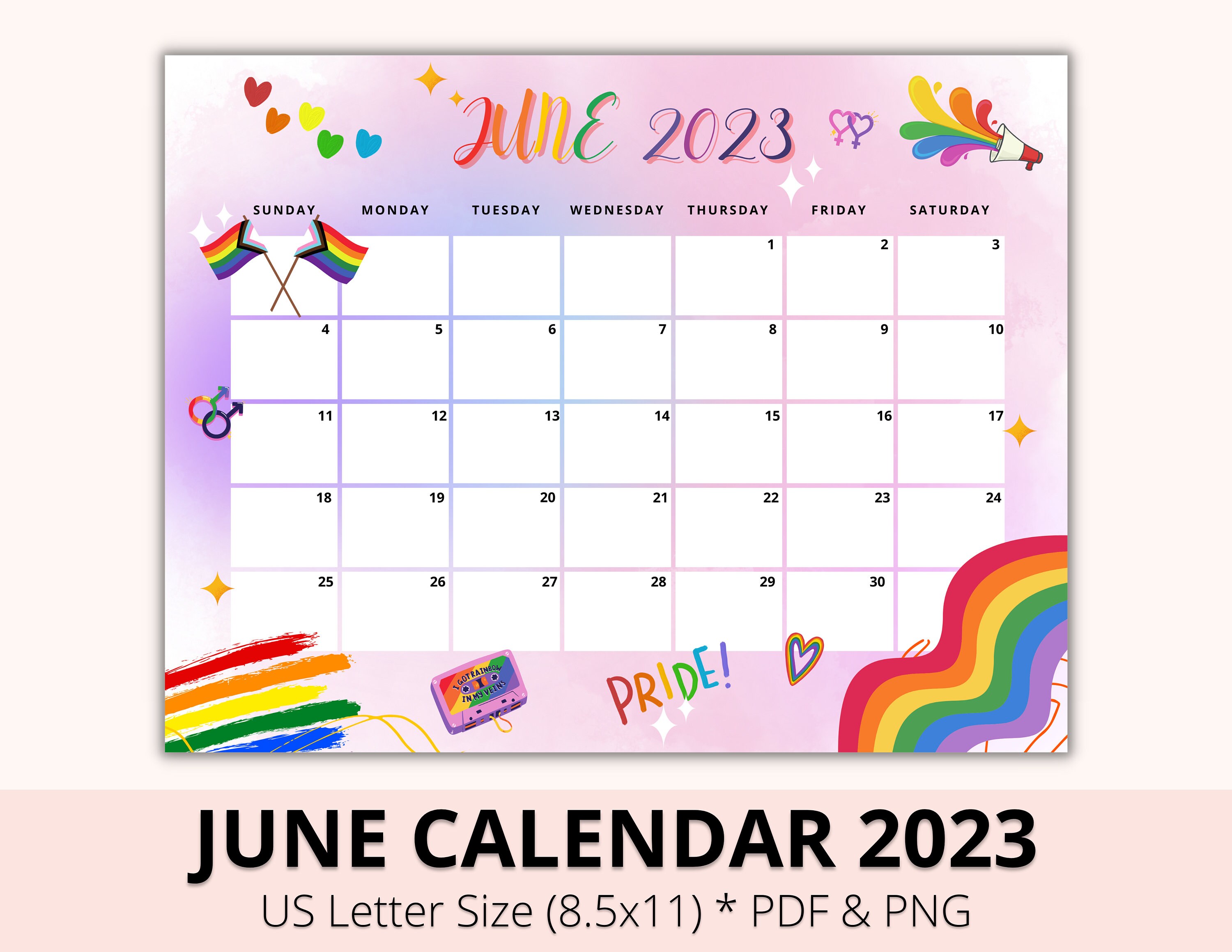 June Lgbt Pride Month Calendar 2023