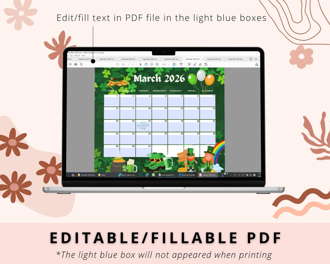 Editable March Calendar 2026, Academic Planner, Homeschool Planner, Kid ...