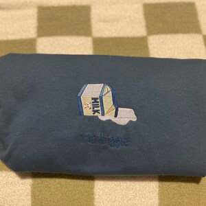 No Biggie Goods Spilled Milk Embroidered Sweatshirt