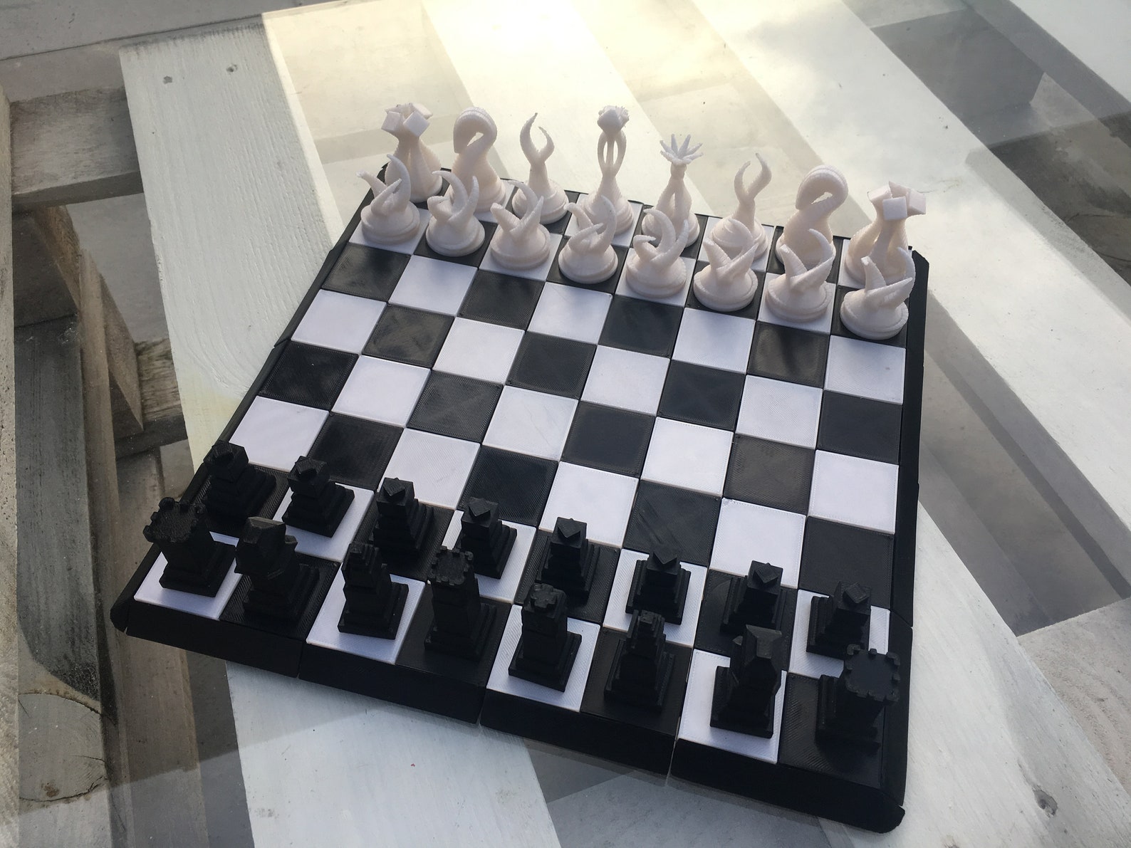 Alien Chess Pieces Luxury Fantasy Custom Made Chess Pieces Etsy
