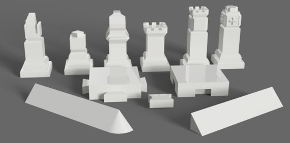 Tower chess piece 3D Print Model in Game Accessories 3DExport