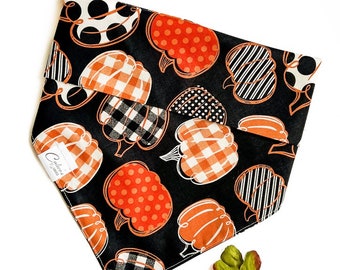 Bandana pour animaux de compagnie citrouilles à motifs