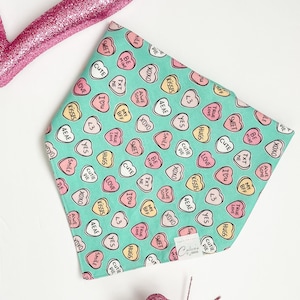 Conversation Hearts Pet Bandana