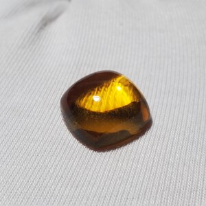 CITRINE GEMSTONE - Yellow Citrine Cushion Shape Cabochon-AAA Great Quality Citrine-Big Citrine For Making Jewelry-14 Cts-14x14mm