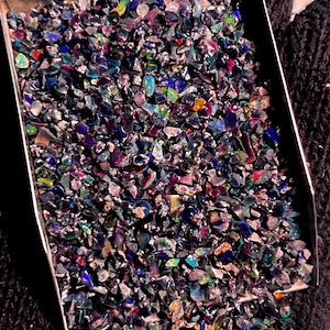 500 Pcs Natural Black Opal Raw,AAA Ethiopian Opal Rough,Great Welo Fire Opal Rough,Loose Opal Raw Gemstone For Making Jewelry, 1/4mm Size
