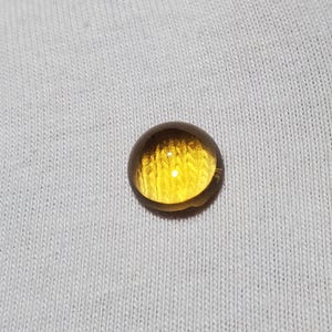 AAA Yellow Citrine Gemstone: 10x10mm Round Cabochon, 5 Cts