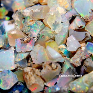 Opal Rough Gemstone, Ethiopian Opal Welo Fire Crystal Opal Rough, Opal, Flashy Fire Specimens Raw, Crystal Opal Rough, 300 CTS