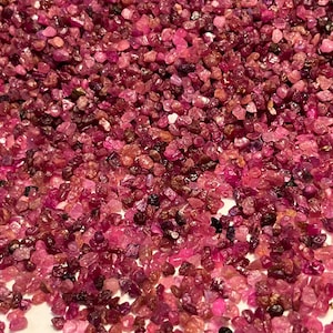 Raw Ruby Gemstone Chips 1-4mm, Natural Red Ruby Crystals, Uncut Rough Stones for Jewelry Making and Gemstone Craft Supplies