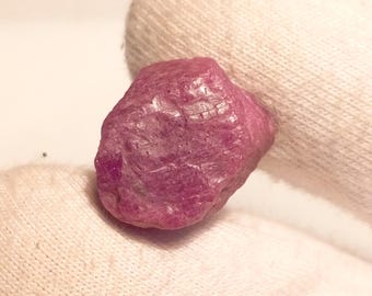 AAA Ruby Rough Gemstone: Natural Red Crystal for Jewelry Making (15x13mm, 17 Carat)