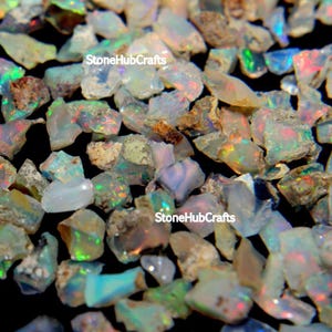 Opal Rough Gemstone, Ethiopian Opal Welo Fire Crystal Opal Rough, Opal, Flashy Fire Specimens Raw, Crystal Opal Rough, 200 CTS