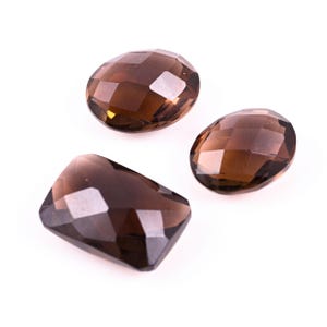 AAA Quality Smoky Quartz,Smoky Quartz Gemstone,Smoky Quartz Mix Shape Lot,Faceted Smoky Quartz,Hydro Smoky Quartz-14.50 Cts-12x10mm-14x10mm