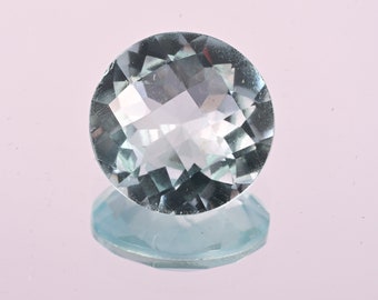 2.25カラットの天然ブルーアクアマリン宝石、ラウンドファセットカット