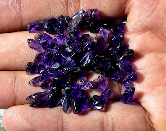 50 Karat roher Amethyst Edelstein: AAA African Purple Kristall (3-6 mm Größe)