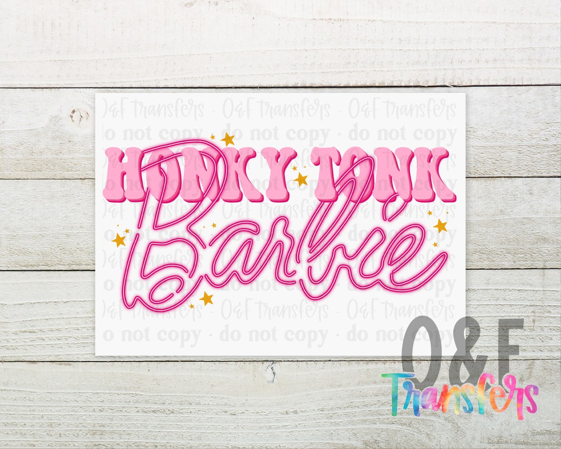 Honky Tonk Barbie Barbie Girl Western Ready To Press | Etsy