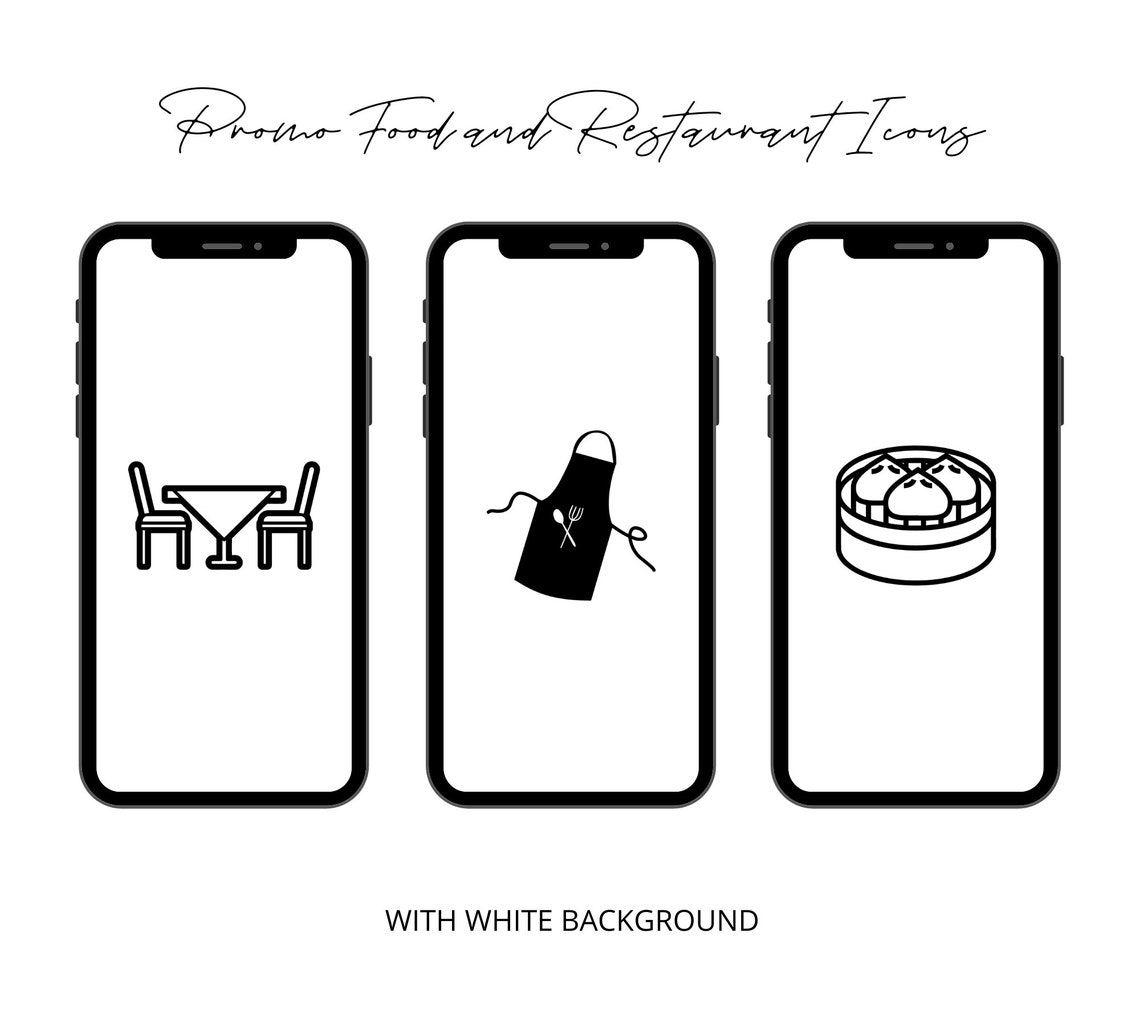 140 Black and White Food Instagram Highlight Covers Black & Etsy