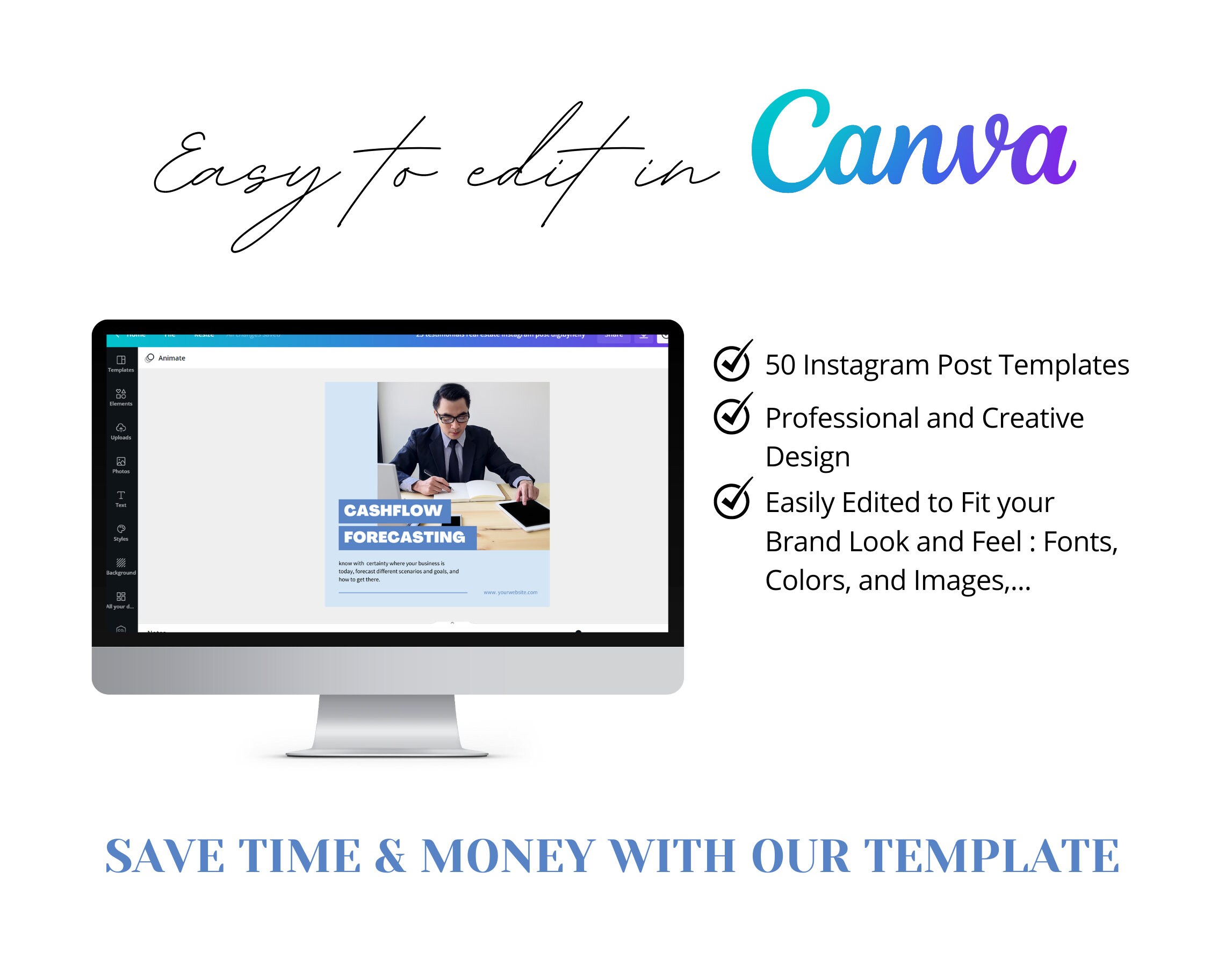 Bookkeeper Instagram Post Templates Bookkeeping Business Etsy