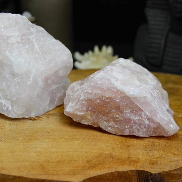 big raw Rose quartz chunks