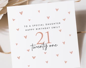 Personalised 21st Birthday Card For Daughter |21st Birthday Card |21st Birthday Card For Her |Daughter 21st Birthday Card |Custom 21st Card