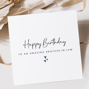 Brother-in-Law Birthday Card | Happy Birthday To An Amazing Brother-in-Law | Birthday Card For Brother-in-Law| To The Best Brother-in-Law |