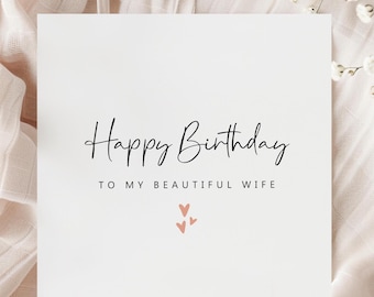 Birthday Card For Wife | Happy Birthday To My Beautiful Wife | Wife Birthday Card | For Her | Happy Birthday Wife | Card For Wife