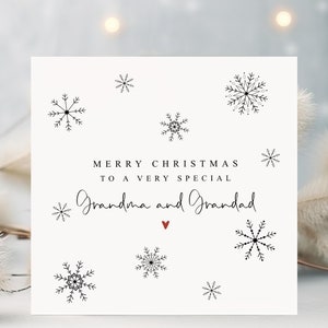 Merry Christmas To A Special Grandma and Grandad Card|Christmas Card For Grandparents|Christmas Card For Nanna and Grandad | Nan and Grandpa