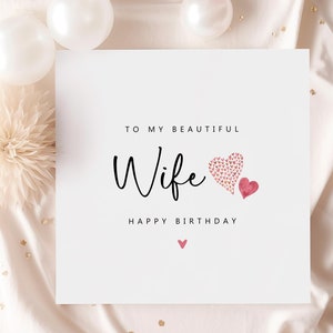 Happy Birthday To My Beautiful Wife Card | Birthday Card For Wife | Card For Wife | Happy Birthday Wife | Wife Birthday Card |
