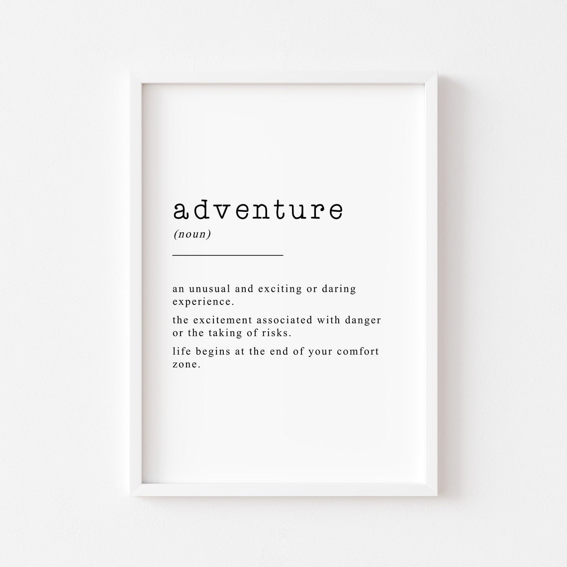 Adventure Definition Print Funny Dictionary Definition Etsy