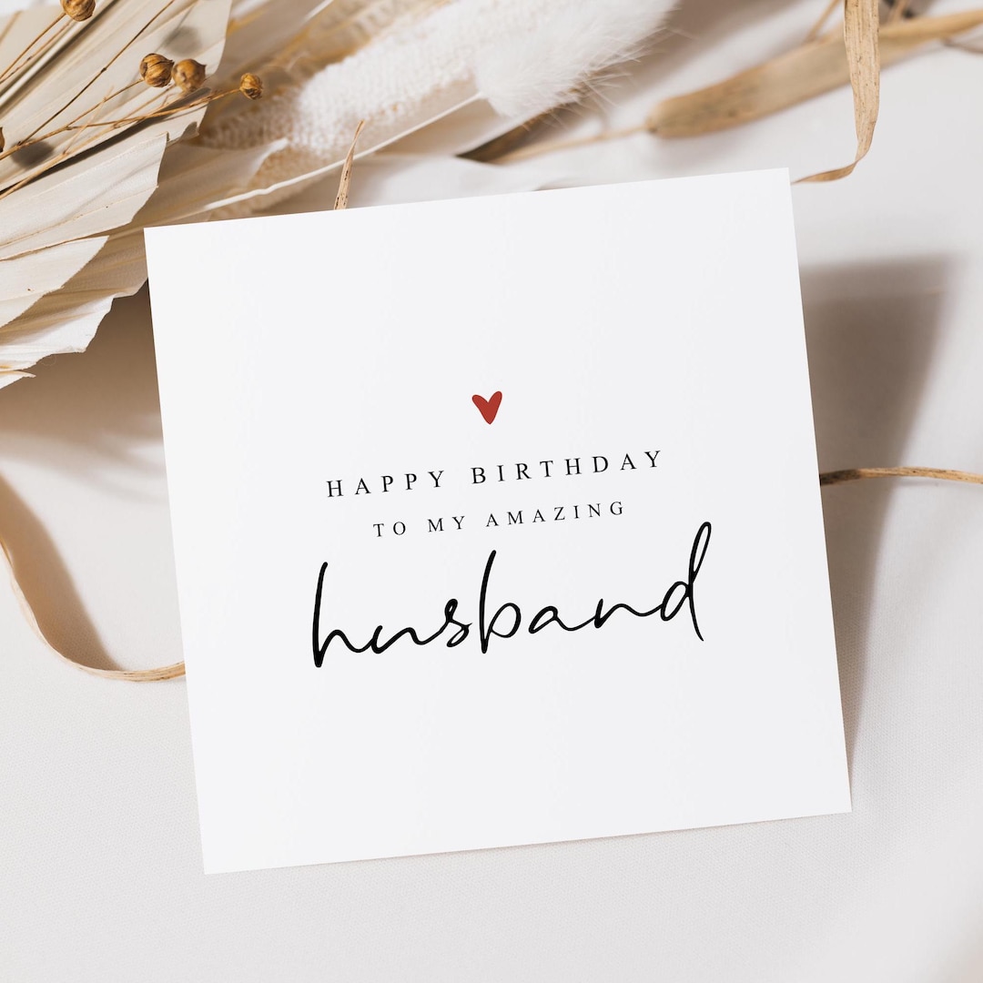 Happy Birthday to My Amazing Husband Card | Husband Birthday Card ...