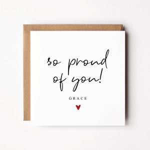 Personalised So Proud Of You Card | Congratulations Card | Encouragement Card | New Job Card | Passed Driving Test Card | Passed Exams Card