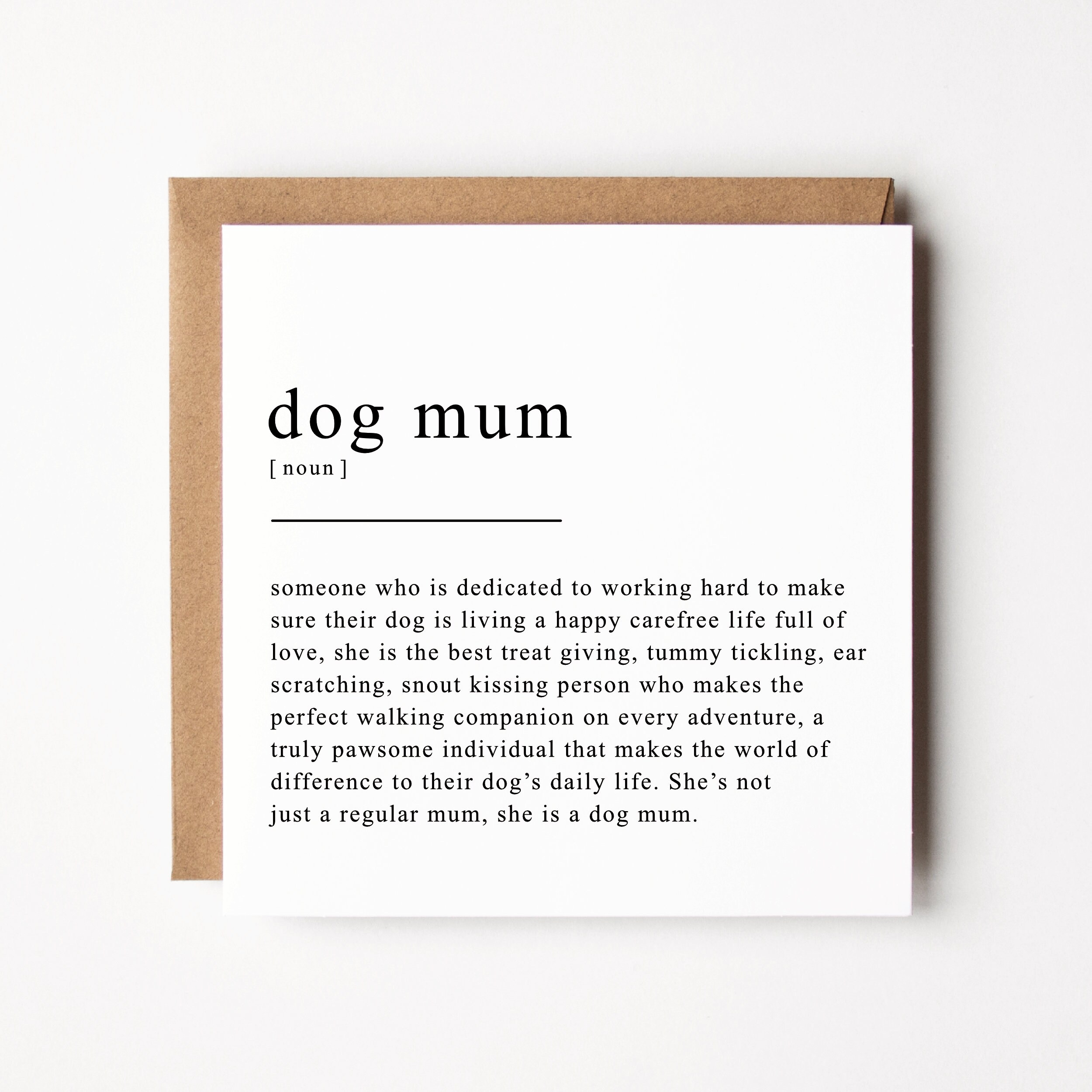 Dog Mum Card | Birthday Card for Dog Mum | Happy Birthday From the Dog ...