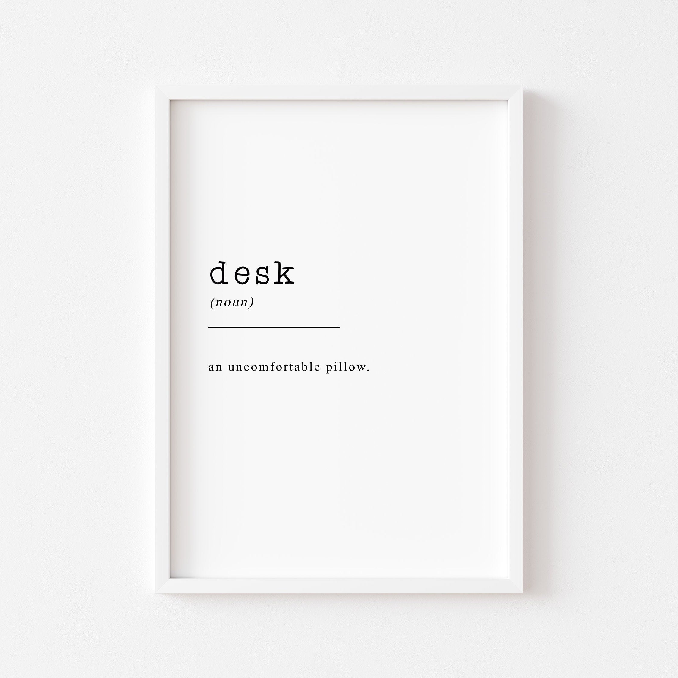 Desk Definition Print Home Decor Office Print Office Etsy