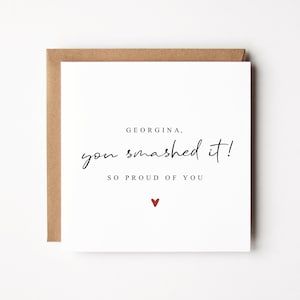 Personalised You've Smashed It Card | New Job Card |Congratulations Card |So Proud Of You Card |Well Done Card |Passed Exams Card|Graduation