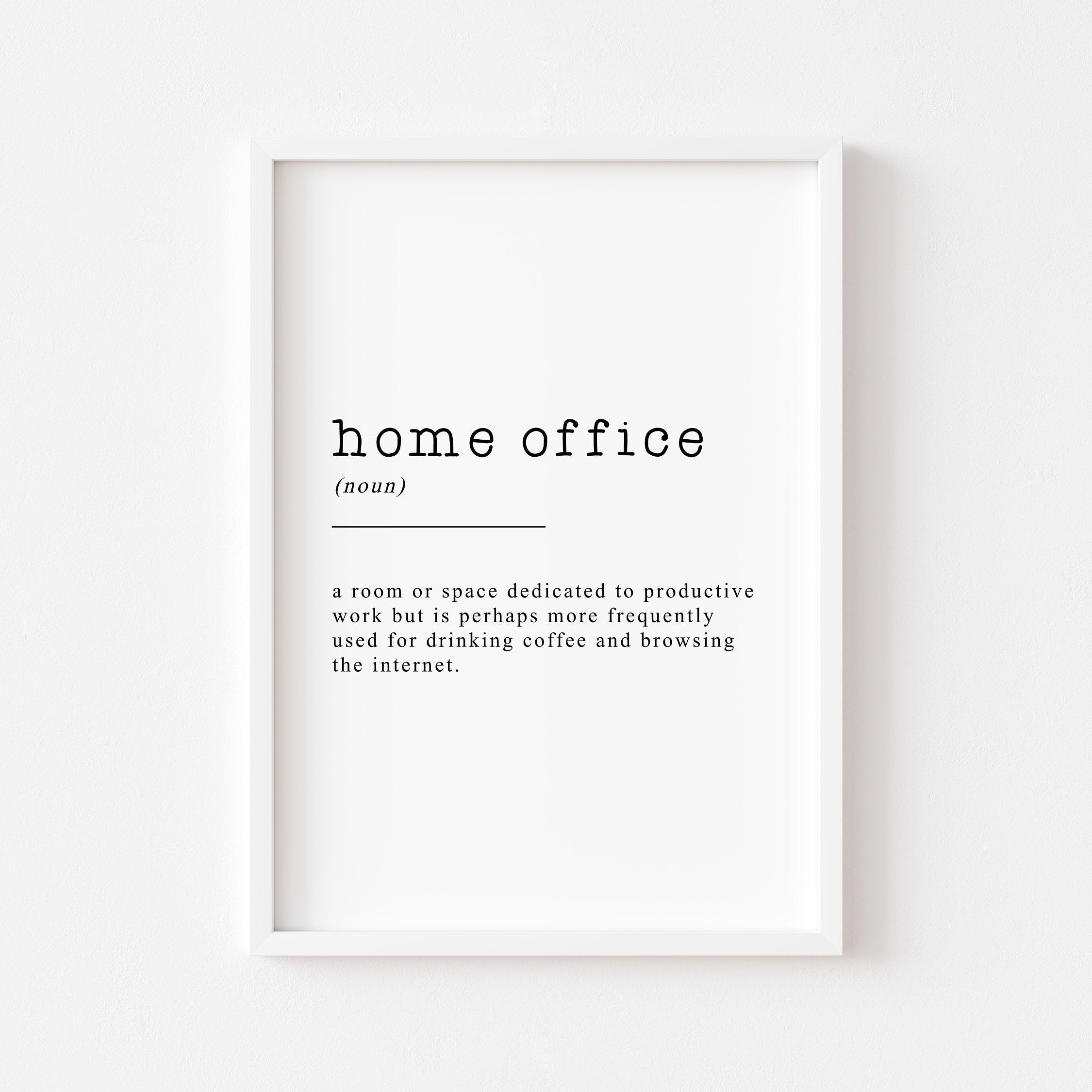 Home Office Definition Print Home Decor Office Print Etsy