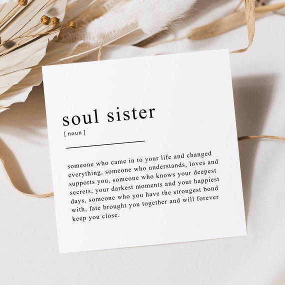 soul sister cards mtg Birthday Card | Birthday Card for Bestie Card | Best Friend Birthday Card | Card for Best Friend | Soul Sister Definition\verse Legendary Creature Soul Sisters At The Pro