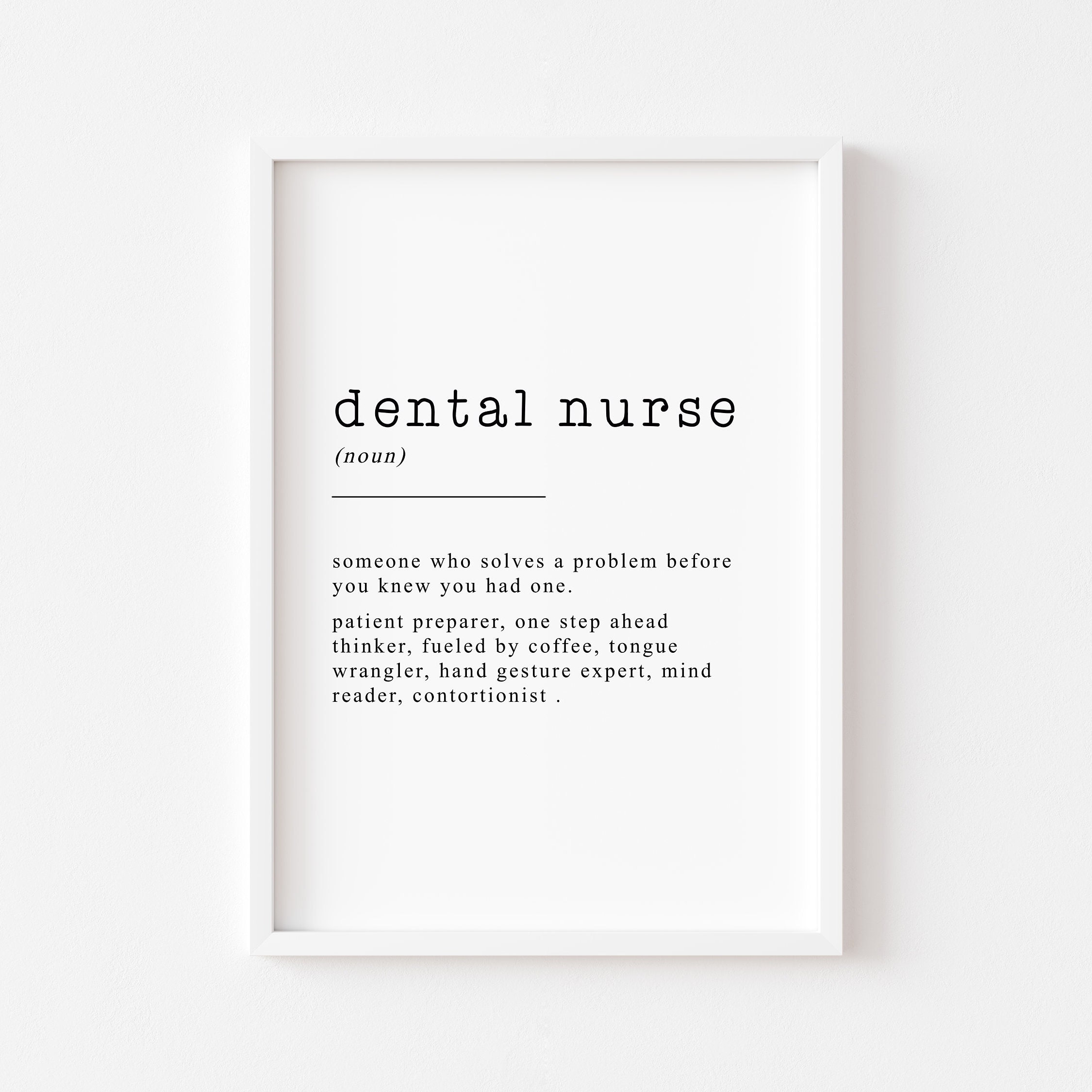 Dental Nurse Definition Print Nurse Gift Nurse Present Etsy