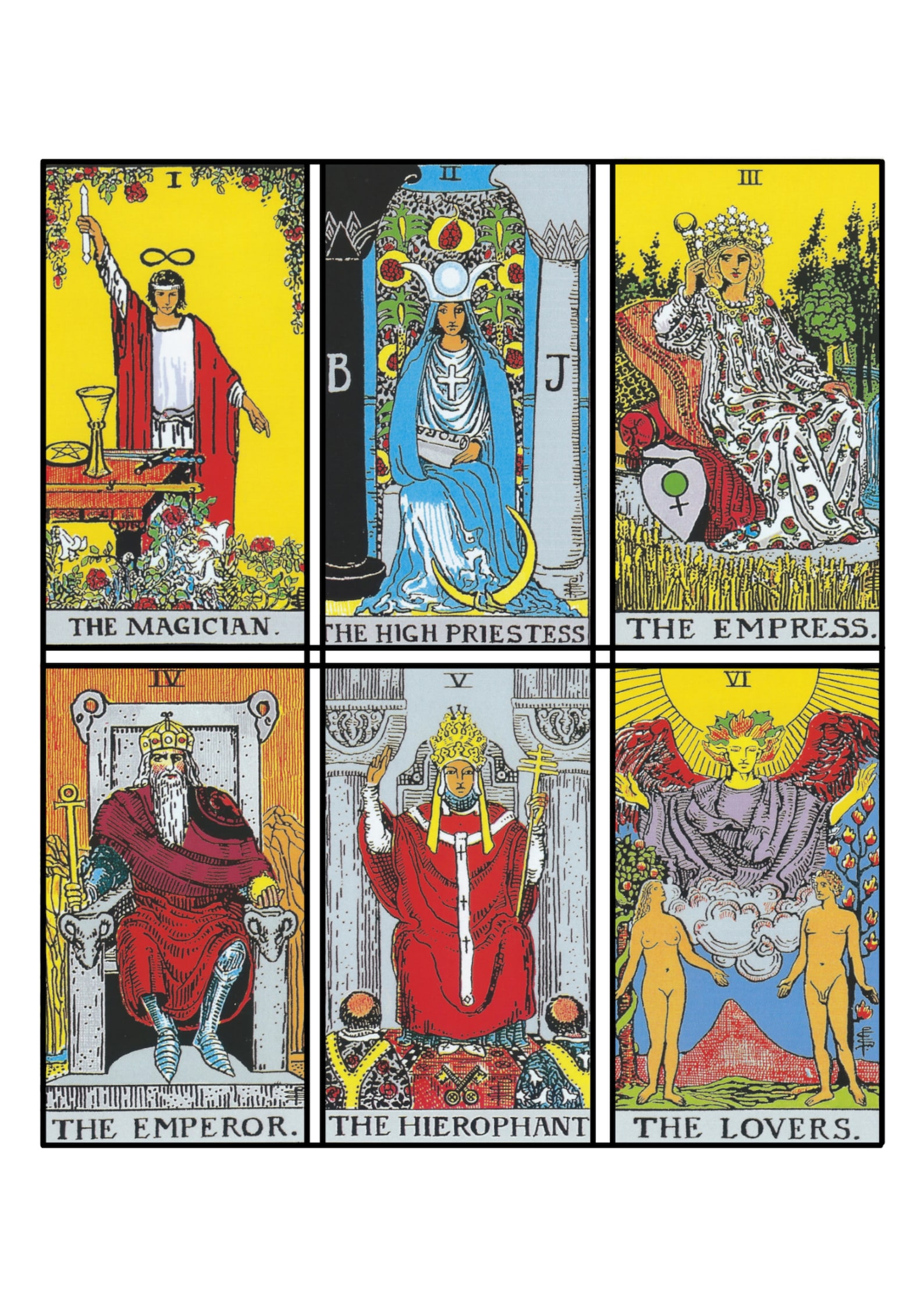 Rider Waite tarot deck 22 major arcana. Baraja de tarot Rider Etsy